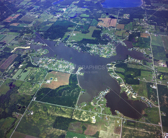 Loch Erin Lake in Lenawee County, Michigan